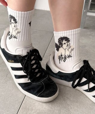 WEGO デザインパイルクルーソックス（14㎝） 柄1