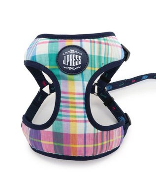 PET PARADISE J.PRESS マドラスチェック ハーネス＆リード ＳＳ マルチカラー