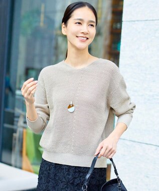 自由区 S リネンミドルゲージプルオーバー ニット