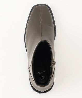 組曲 【23.5cm~24cm】パールヒールミドルブーツ カーキ系