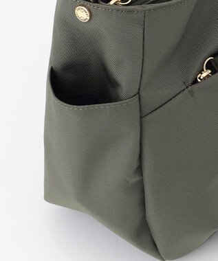 LA BAGAGERIE ポリエステルキャンバス　タックショルダー グレー