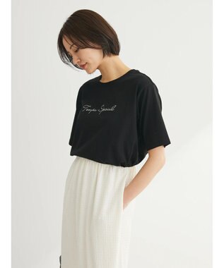 Green Parks ホットフィット筆記体ロゴＴシャツ Black