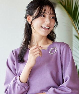 Tiaclasse マットメタルモチーフブローチ シルバーA