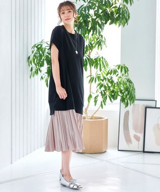 Tiaclasse 【安田美沙子さん着用・日本製】プレートリングネックレス シルバー×ゴールド