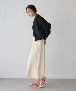 YECCA VECCA フクレジャガードニットブルゾン Black