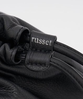 russet レザー巾着4WAYショルダーバッグ(CE-1454) Black