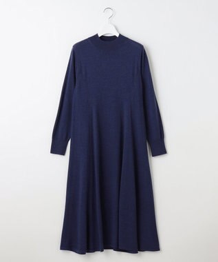 J.PRESS LADIES S 【洗える】EASY WOOL ニット ワンピース ブルー系