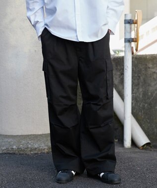 WEGO 【ユニセックス着用ITEM/SMLサイズ展開】イージーワイドカーゴパンツ