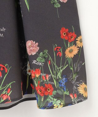 自由区 L 【洗える】フラワーガーデンプリント ワンピース スレート