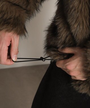 WEGO フェイクファーZIPブルゾン ブラウン