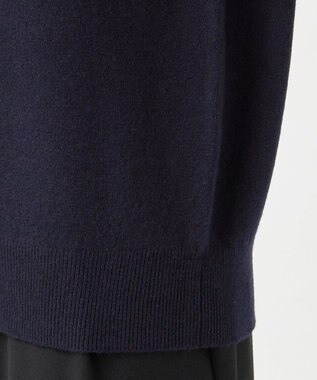 23区 S 【R(アール)】マイクロンメリノウール レース襟 ニット ネイビー系