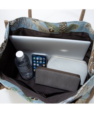 UNBILLION カシュカシュ cachecache / ジャガードスクエアトート ブルー