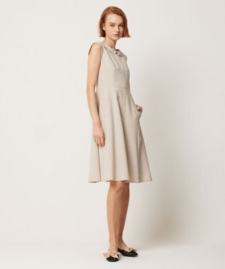 TOCCA 【消臭・吸水速乾・洗える】SUMMER ENTRANCE 襟付きドレス ベージュ系