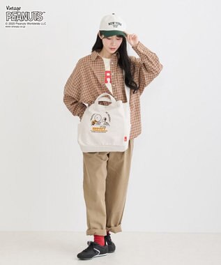 ROOTOTE 8467【ルートート】スヌーピー IP.ミディアム.2way.ピーナッツ-0X 01：オートミール