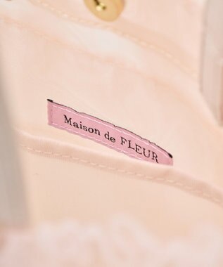Maison de FLEUR コットンキャンディフリルトートバッグ Pink Beige