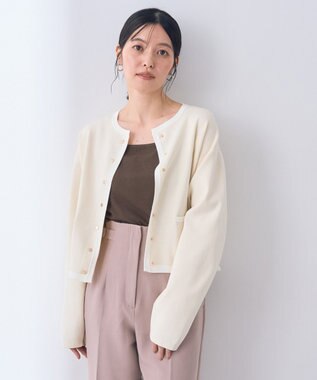 YECCA VECCA 2wayスクエアリブタンクトップ Ivory