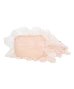 Maison de FLEUR コットンキャンディフリルトートバッグ Pink Beige