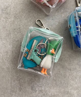 WEGO 立体クリアミニポーチ グリーンその他