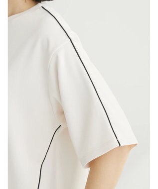 Green Parks ライン使いポンチカットプルオーバー Off White