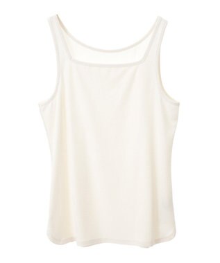 YECCA VECCA 2wayスクエアリブタンクトップ Ivory