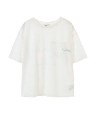 earth music&ecology ポケット刺繍Ｔシャツ Off White
