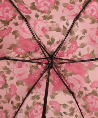 MOONBAT ミラショーン (mila schon) 折りたたみ傘 内側花プリント ワイン