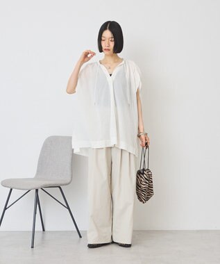AMERICAN HOLIC フレンチスリーブスキッパーブラウス Ivory