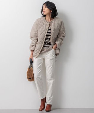 23区 S 【洗える】23区DENIM ベルベットストレッチ ボーイズ テーパードパンツ ホワイト系