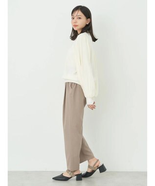 earth music&ecology 裏起毛テーパードパンツ Beige