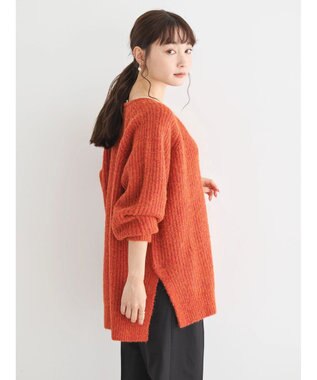 AMERICAN HOLIC ミックスヤーンカフタンニットプルオーバー Red