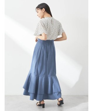 earth music&ecology チューリップヘムティアードスカート Blue