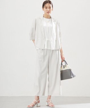 組曲 S リネンレーヨン ジャケット グレージュ系