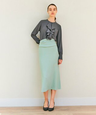 BEIGE， 【WEB限定】MAKALU / フリルブラウス C.Grey