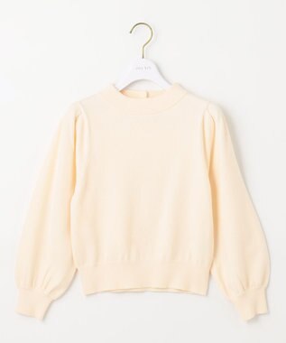 ANY SIS S 【低身長企画】バックパール調ポイント ニット アイボリー