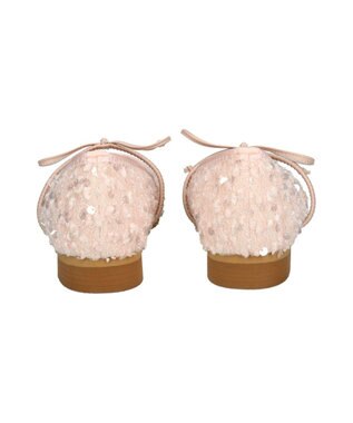 Bridget Birkin 【Bridget Birkin】ツイードスパンコールリボンパンプス ピンク雑材