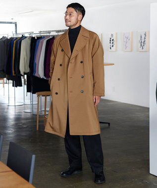 UNFILO MENS 【男女兼用】ウールライクトレンチコート ブラウン