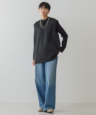 AMERICAN HOLIC ＳＥＴ　リブニットプルオーバー＋ポンチベスト Black