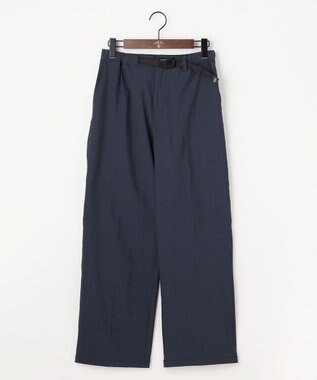 JOSEPH ABBOUD MOUNTAIN 【ストレッチ/5ポケット/ECO撥水/ソフト】ハイパワーシャンブレーピケストレッチ パンツ ネイビー系