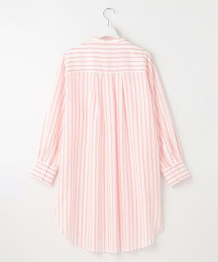 自由区 【洗える】SOMELOSテンセルチュニック シャツ オフ×ピンク