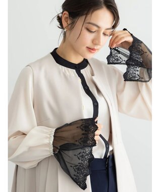 Te chichi 【セレモニーアイテム】レースカフスブラウス ベージュ
