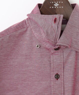 JOSEPH ABBOUD 【ストレッチで快適な着心地・イージーケア】ジャージー シャツ ワイン系