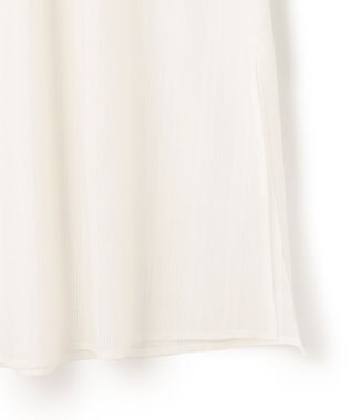 23区 【洗える】シアーストライプ ノースリーブ ブラウス ホワイト系