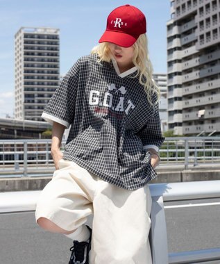 WEGO 【ユニセックス着用ITEM】チェックゲームシャツ ブラックチェック1