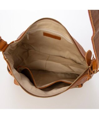 UNBILLION アトランタ ATLANTA / 牛革ファスナーショルダー キャメル