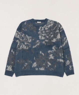 WEGO 【ユニセックス着用ITEM/MLサイズ展開】ファジーパターンプルオーバー ブルー