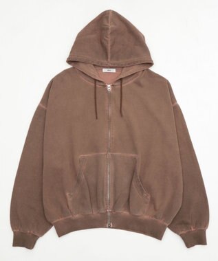 WEGO 【ユニセックス着用ITEM/MLサイズ展開】バルーンBIGダブルZIPパーカー ブラウン