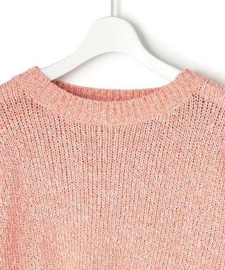 23区 L 【先行予約】コットンコードミックス クロップド ニット アプリコットミックス