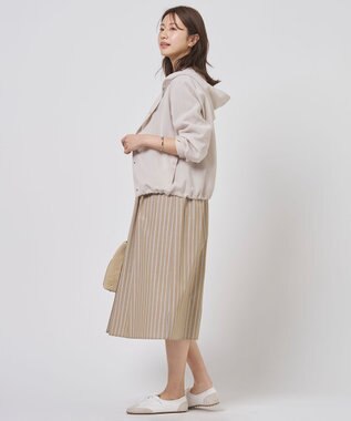 J.PRESS LADIES S RELAXION Sheer ボイル フーデッド ジャケット サンドベージュ系