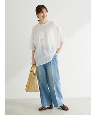 Green Parks ・ＥＬＥＮＣＡＲＥ　ＤＵＥ　ケミカルレースブラウス Off White