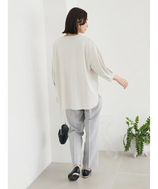 Green Parks 接触冷感　きれいシルエットパンツ（テーパード） Light Gray Mixture